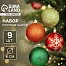 Ёлочные игрушки «Адель» снежинки, шары новогодние, d=6 см, набор 9 шт., МИКС