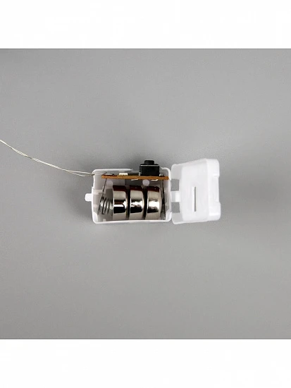 Гирлянда «Нить» 2 м роса с насадками «Цветы», IP20, нить серебристая, 20 LED, 4.6 В, батарейки AG13×3 (в комплекте), 3 режима, свечение тёплое белое