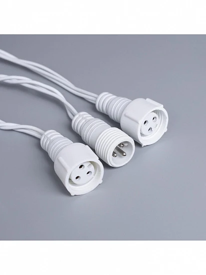 Гирлянда «Нить» 10 м, IP44, УМС, белая нить, 100 LED, свечение тёплое белое, 220 В