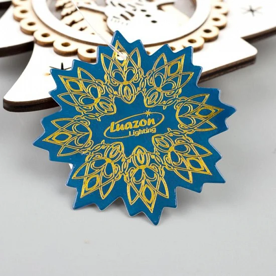 Ёлочная игрушка «Ёлочка со снеговиком», 15×14×2 см, 3 LED, от батареек, свечение тёплое белое