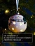 Ёлочный шар с подсветкой «Снеговик», 10×8.6×8.6 см, 1 LED, керамика, от батареек LR44×3, керамика, свечение тёплое белое