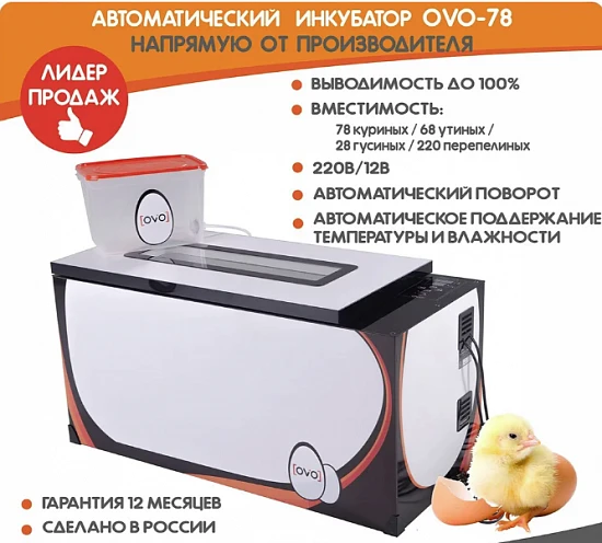 Инкубатор автоматический OVO - 78