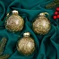 Ёлочные игрушки «Праздничное настроение», шары новогодние, d=8 см, 3 шт., золотистый