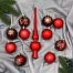 Ёлочные игрушки Новогодний», шары новогодние, набор с верхушкой 21 шт. (20 шаров d=6 см, верхушка), красный