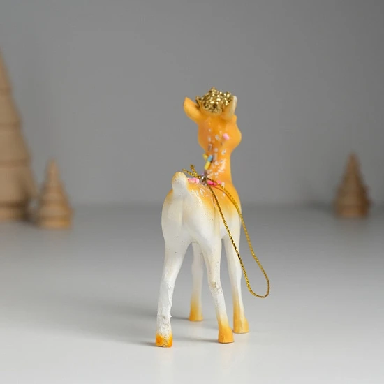 Фигурка-подвеска «Олень в короне, с посыпкой», ёлочная игрушка, 7.5×3.5×10.5 см