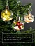 Набор ёлочных шаров «Зимний лес», 3 шт., d=8 см, 1 LED, от батареек, свечение тёплое белое