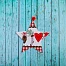Елочная игрушка «Звезда», золотая нить