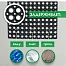 Коврик ячеистый, грязесборный 50*80*1,6см