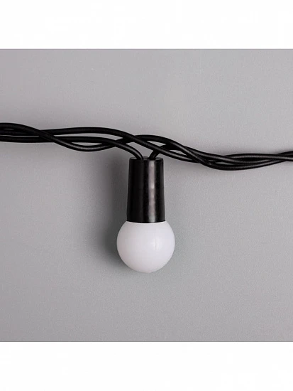 Гирлянда «Нить» 20 м с насадками «Шарики 1.5 см», IP44, тёмная нить, 200 LED, свечение белое, 8 режимов, 220 В