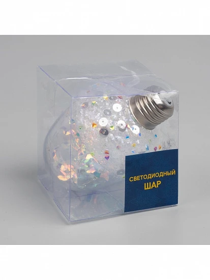 Ёлочный шар «Жёлудь», 12×7 см, 4 LED, от батареек, свечение тёплое белое