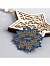 Ёлочная игрушка «Звезда в снежинках», 13×13×1 см, 3 LED, от батареек, свечение тёплое белое