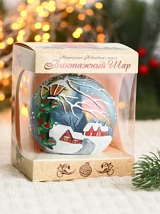 Ёлочный шар d=10 см «Фонарь»