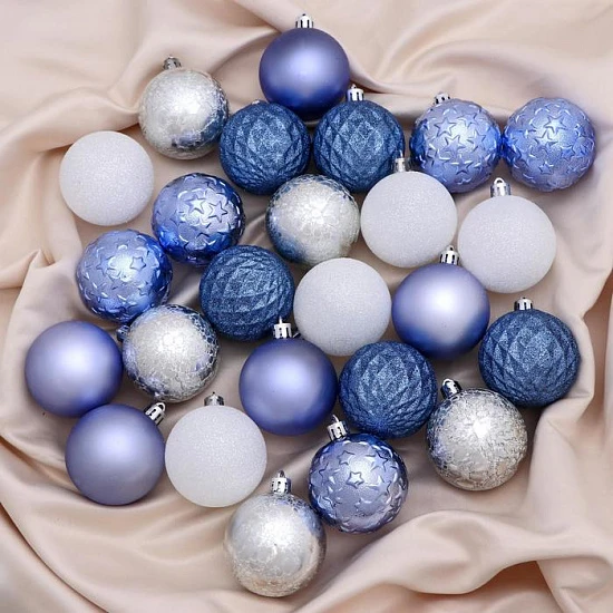 Ёлочные игрушки «Метелица» звёздочки, d=6 см, 25 шт., МИКС