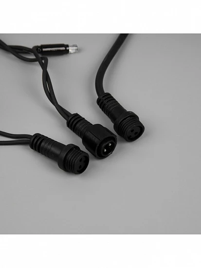 Гирлянда «Нить» 10 м, IP65, УМС, тёмная каучуковая нить, 100 LED, свечение мульти, 220 В