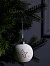Ёлочный шар «Звёздочки», 6.9×6.9×5.9 см, 1 LED, керамика, от батареек LR44×2, свечение тёплое белое