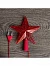 Светодиодная верхушка на ёлку «Звезда красная», 15 см, 10 LED, 220 В, свечение красное