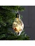Ёлочный шар «Снежные нити», 5 LED, от батареек, свечение тёплое белое