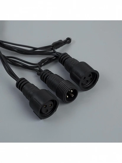 Гирлянда «Нить» 10 м, IP44, УМС, тёмная нить, 100 LED, свечение зелёное, 220 В