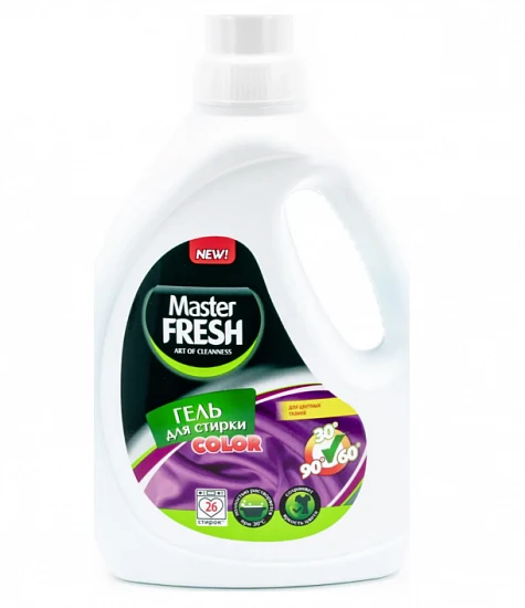 Гель для стирки цветных тканей Master Fresh / Мастер Фреш Color жидкий, бутылка 3л