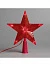 Светодиодная верхушка на ёлку «Звезда красная», 15 см, 10 LED, 220 В, свечение красное