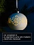 Ёлочный шар «Снежинки», 9×9×9.8 см, 1 LED, керамика, от батареек LR44×2, свечение тёплое белое