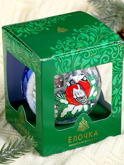 Ёлочный шар «Зимняя ветка», новогодний, d=9.5 см, МИКС
