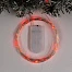 Гирлянда «Нить» 5 м роса, IP20, серебристая нить, 50 LED, батарейки CR2032×2 (в комплекте), свечение красное