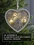 Ёлочная игрушка «Сердце в снежинках», 13×13×1 см, 3 LED, от батареек, свечение тёплое белое