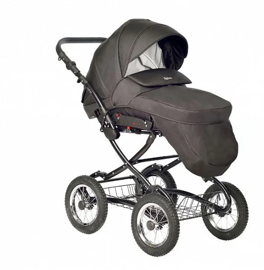 Коляска Indigo Barbara Classic 2 в 1 всесезонная черная
