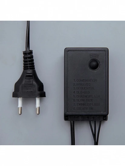 Гирлянда «Нить» 10 м, IP44, тёмная нить, 100 LED, свечение фиолетовое, 8 режимов, 220 В