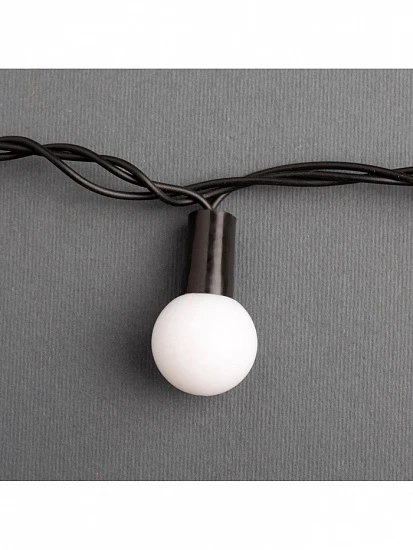 Гирлянда «Нить» 20 м с насадками «Шарики 1.5 см», IP44, тёмная нить, 200 LED, свечение мульти (RG/RB), мигание, 220 В