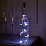 Гирлянда «Нить» 1 м роса с пробкой, IP20, серебристая нить, 10 LED, батарейки LR44×3 (в комплекте), свечение белое