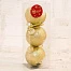 Ёлочные игрушки «Праздничный блеск», шары новогодние, d=8 см, 3 шт., золотистый