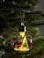 Ёлочный шар «Дед Мороз», d=8 см, 1 LED, от батареек, свечение тёплое белое