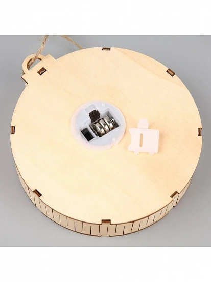 Ёлочная игрушка «Оленёнок в лесу», 12×12 см, 1 LED, от батареек, свечение тёплое белое