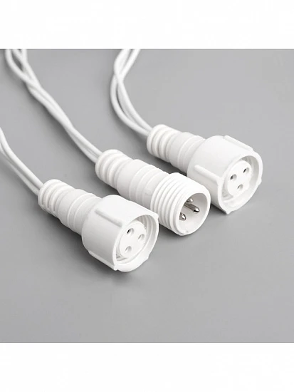 Гирлянда «Нить» 10 м, IP44, УМС, белая нить, 100 LED, свечение мульти, 220 В