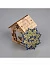 Ёлочная игрушка «Домик с оленем», 8×5×6 см, 1 LED, от батареек, свечение тёплое белое