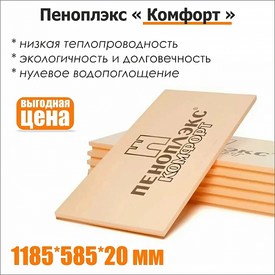 Пеноплэкс утеплитель, 20мм