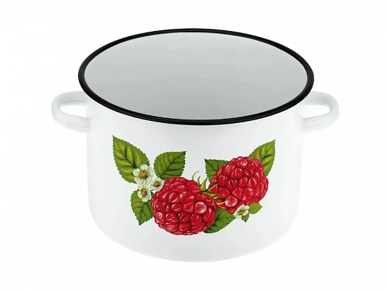 Кастрюля эмалированная Малинка, 3 л