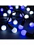 Гирлянда «Нить» 10 м с насадками «Шарики 1.5 см», IP44, тёмная нить, 100 LED, свечение бело-синее, мигание, 220 В