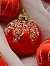 Ёлочные игрушки «Капризы зимы», шары новогодние, d=6 см, 12 шт., красный
