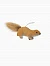 Ёлочная игрушка «Белка с шишкой» 4.5×20 см, бежевый
