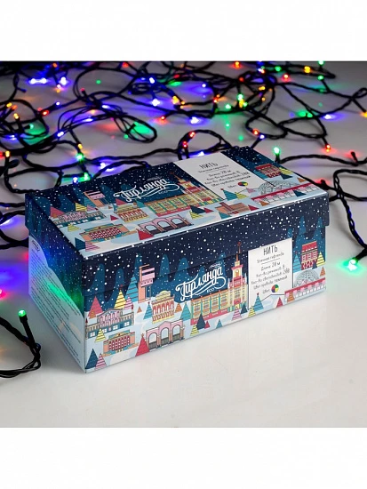 Гирлянда «Нить» 20 м, IP44, тёмная нить, 200 LED, свечение мульти, 8 режимов, 220 В