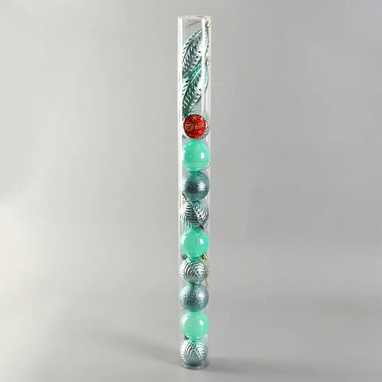 Ёлочные игрушки «Мелодия», шары новогодние, набор 11 шт., зелёный